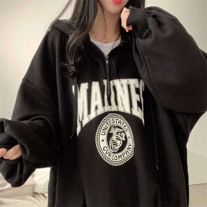 2024 Women's Oversized Casual Warm Zipper Hoodie Jacket - D&M Boutique