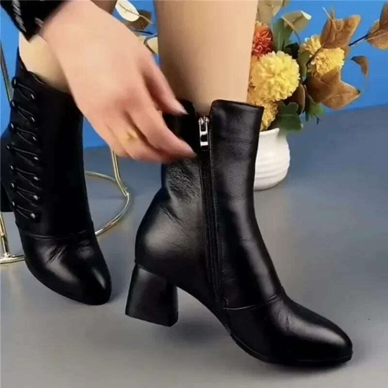 Women Boots 2024 Autumn/Winter Fashion Cotton Shoes