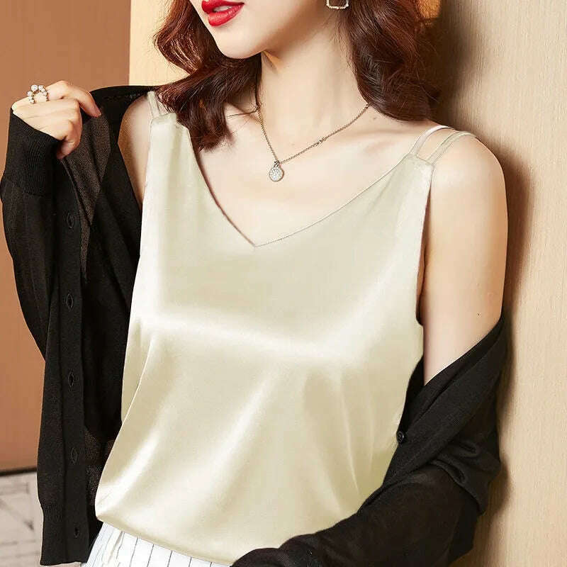 Ice Silk Sleeveless Tank – Casual Summer Streetwear Style