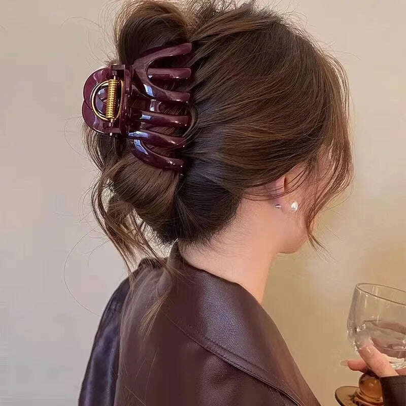 Top Grade Pumpkin Hair Claw Clip.