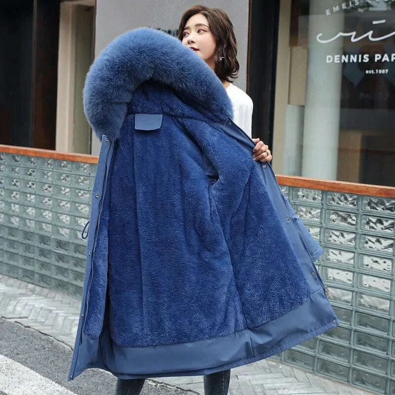 2024 Winter Parka – Hooded, Wool Liner, Fur Collar, Padded, 6XL