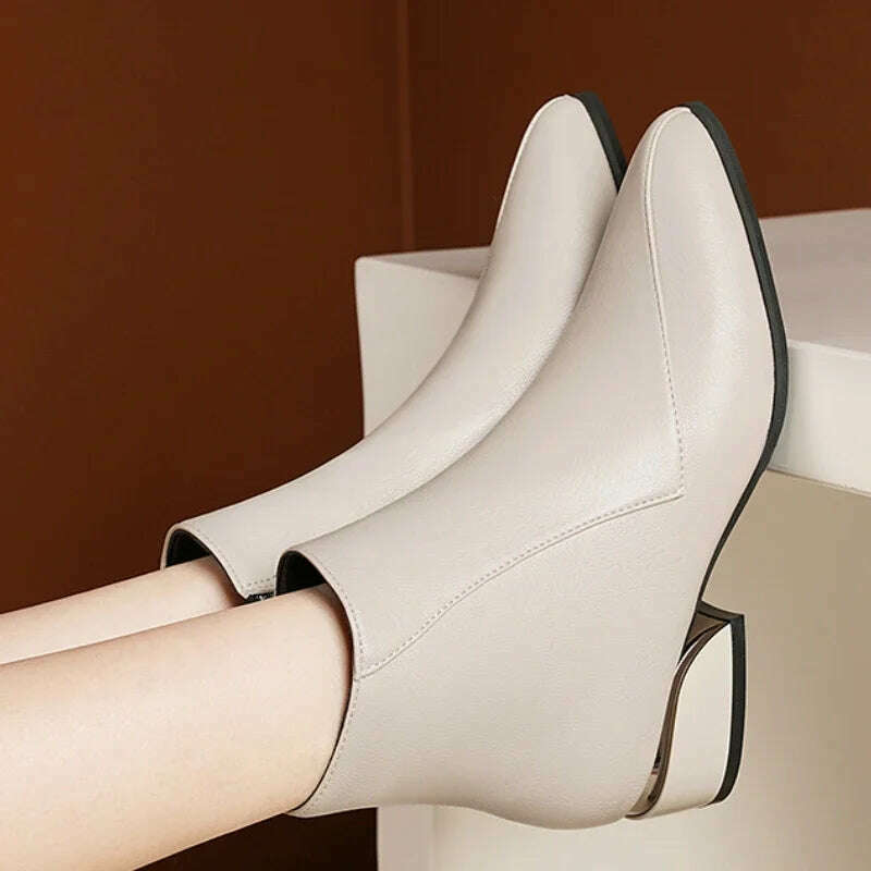 YTJZSLLL Women's Pointed Toe Ankle Boots