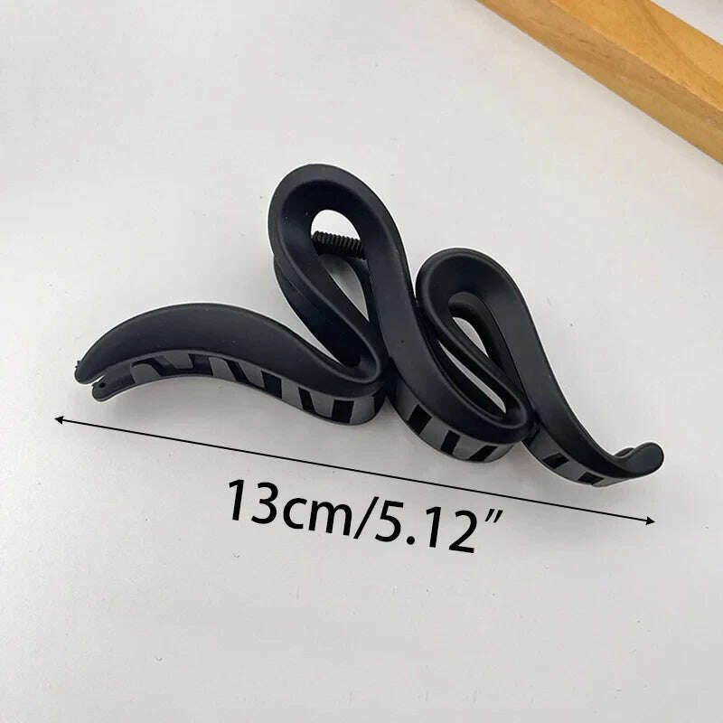 Large Black Letter Hair Clip