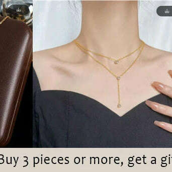 GANEMLY 316L Stainless Steel Water Drop Pendant Necklace