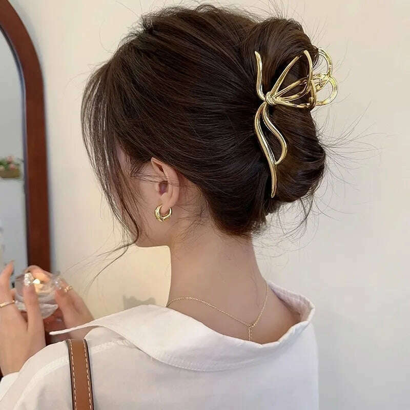 2024 Parcce Vintage Ribbon Bow Hair Claws