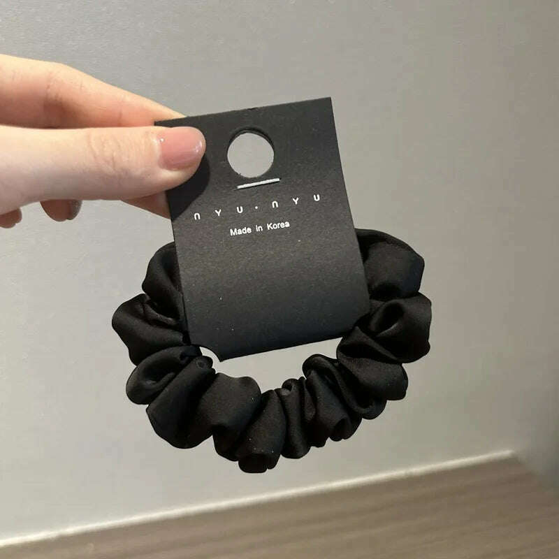 Korean Charm Elegant Satin Hair Loop Scrunchies