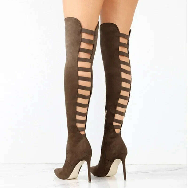Women's Over-the-Knee Stretch High Heel Boots