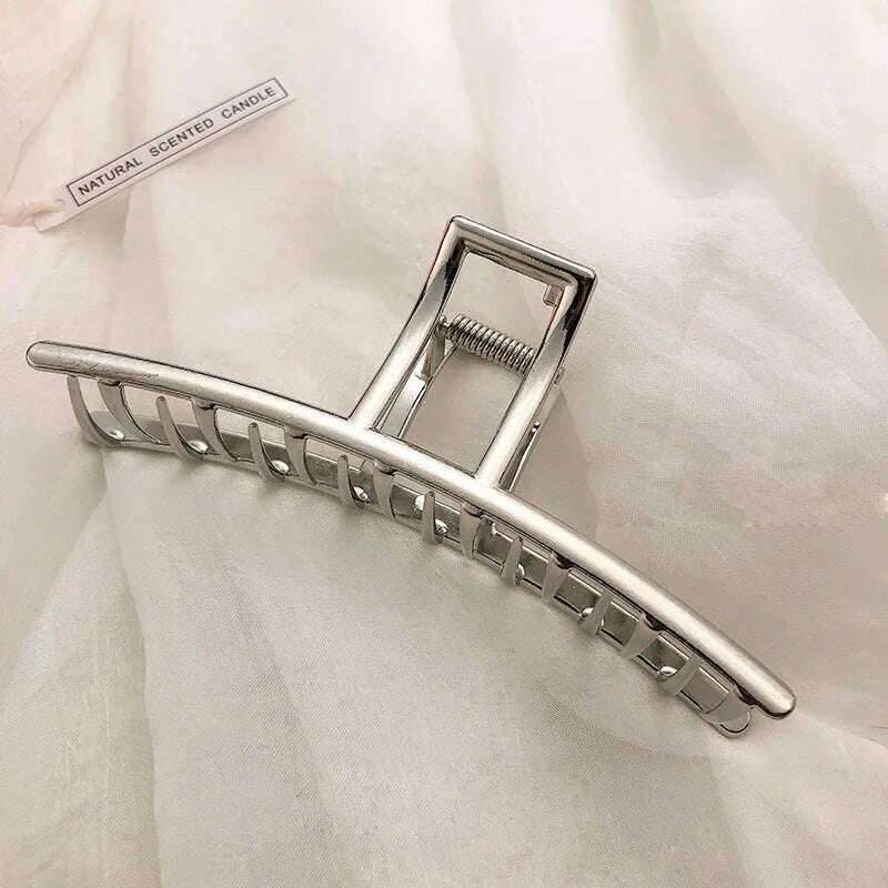 2024 Elegant Gold & Silver Geometric Metal Hair Claw