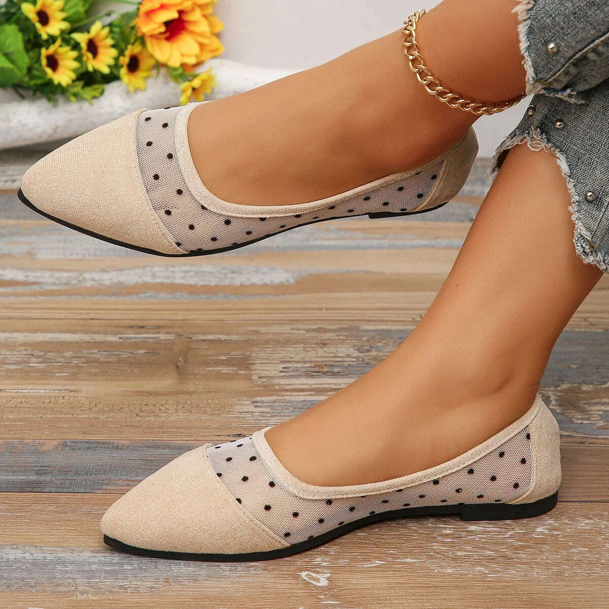 Breathable Mesh Flats - Soft, Non-Slip, Casual Chic