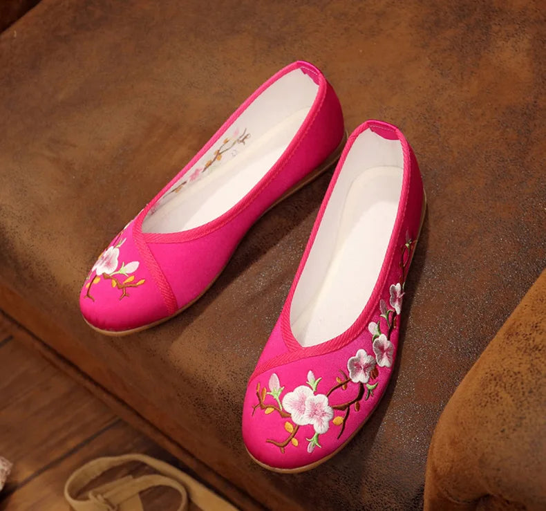 Comemore Embroidered Flats - Stylish & Comfortable