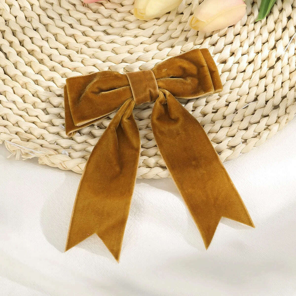 Velvet Bow Hair Barrettes for Women