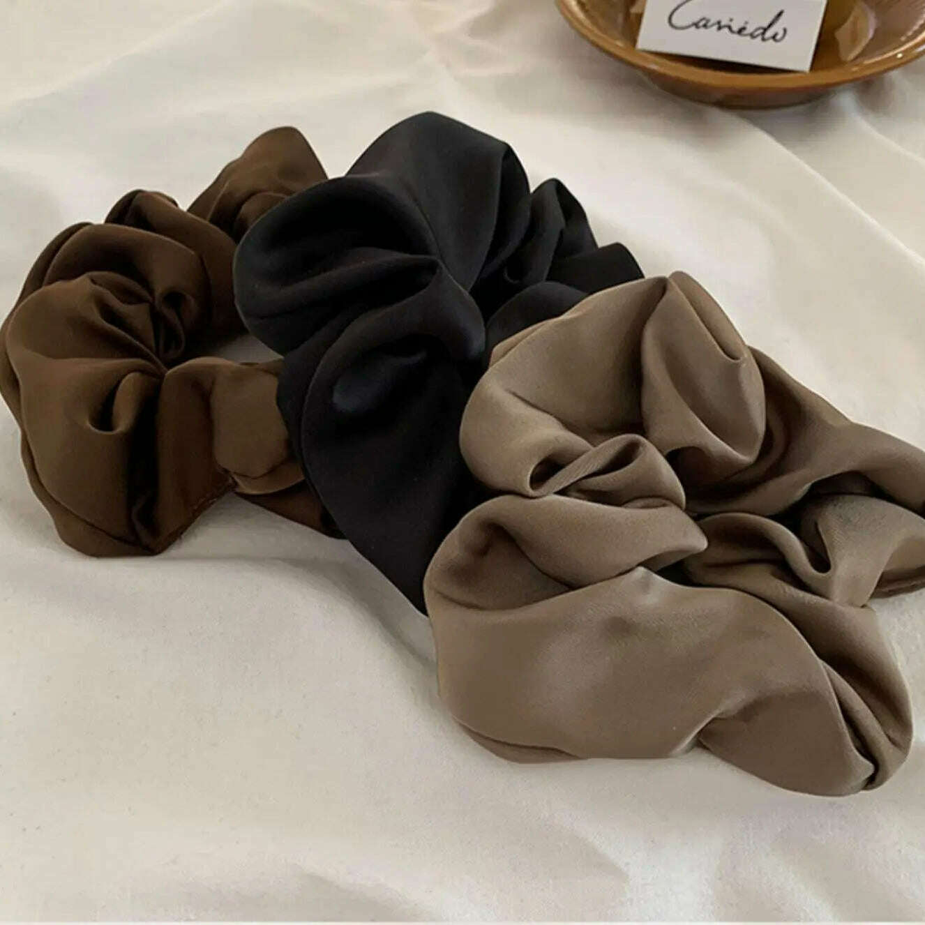 Elegant Silk Elastic Hair Band Scrunchie
