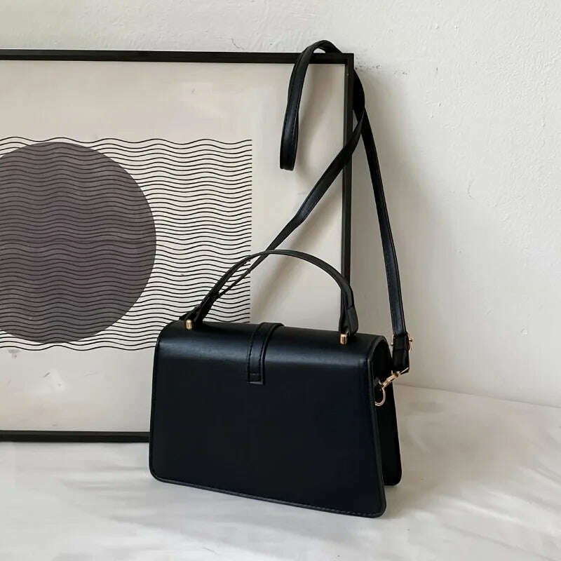 Minimalist Crossbody Bag with Top Handle - Simple & Chic
