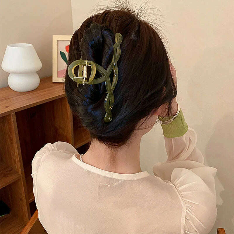 13cm Large Acrylic Geometric Hair Claw Clip for Women