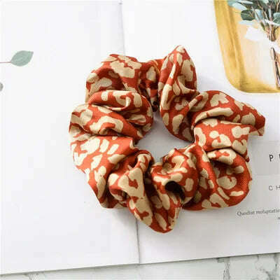Soft Animal Leopard Print Hair Scrunchie