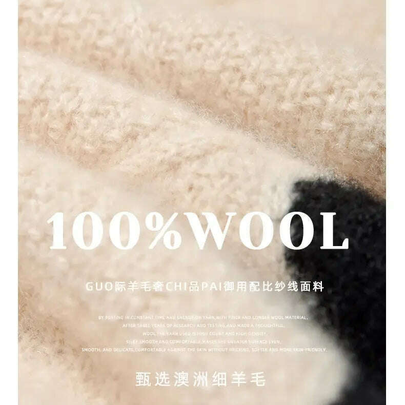 100% Wool O-Neck Sweater: Women’s Autumn/Winter Pullover - D&M Boutique