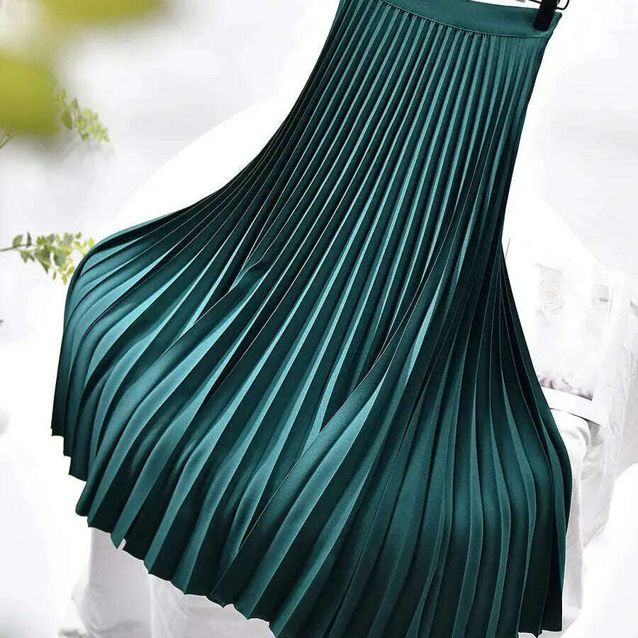 Designer Pleated Skirt – High Waist, Elegant, Luxury Fashion - D&M Boutique