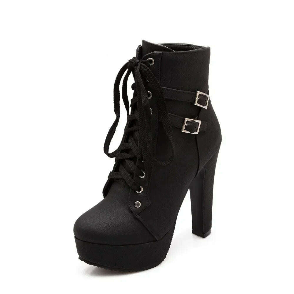 Women's Retro Ankle Boots with Stiletto Heels