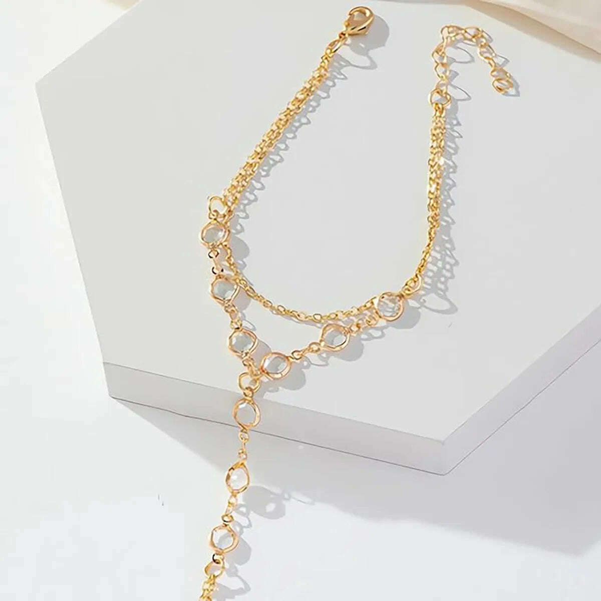 Fashion Multilayer Bracelet Ring Crystal Luxury Finger Bracelet Hot Seles Women Wed Bridal Jewelry Finger Chain Couple Bracelet