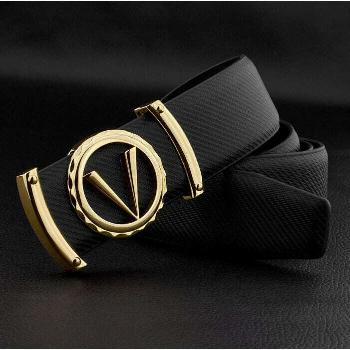 3.3cm Luxury Letter V Designer Leather Belt