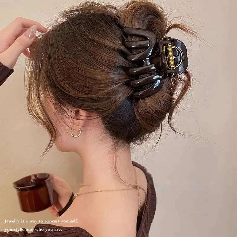 Top Grade Pumpkin Hair Claw Clip.