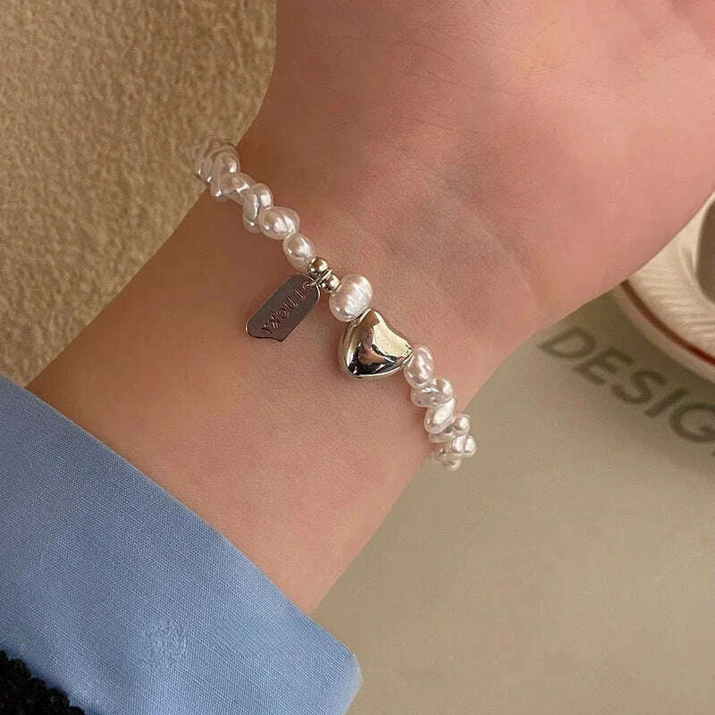 New 925 Silver Pearls Knot Bracelet for Women Gift