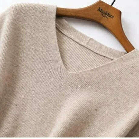 Imitation Cashmere Sweater Vest – V-Neck, Bat Sleeve, Loose Knit