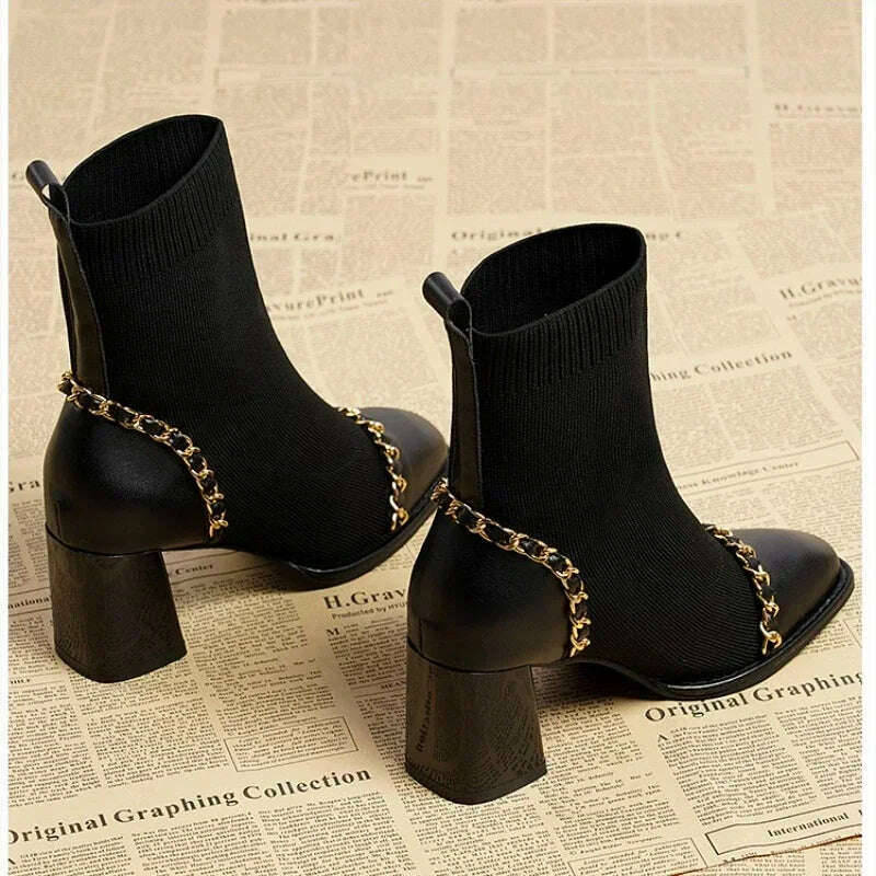 Slip-On Square Toe Women's Boots