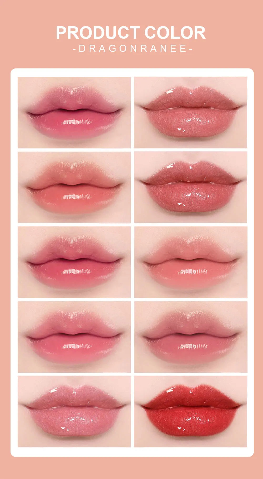 Dragon Ranee 10-Piece Glitter Lip Gloss Set