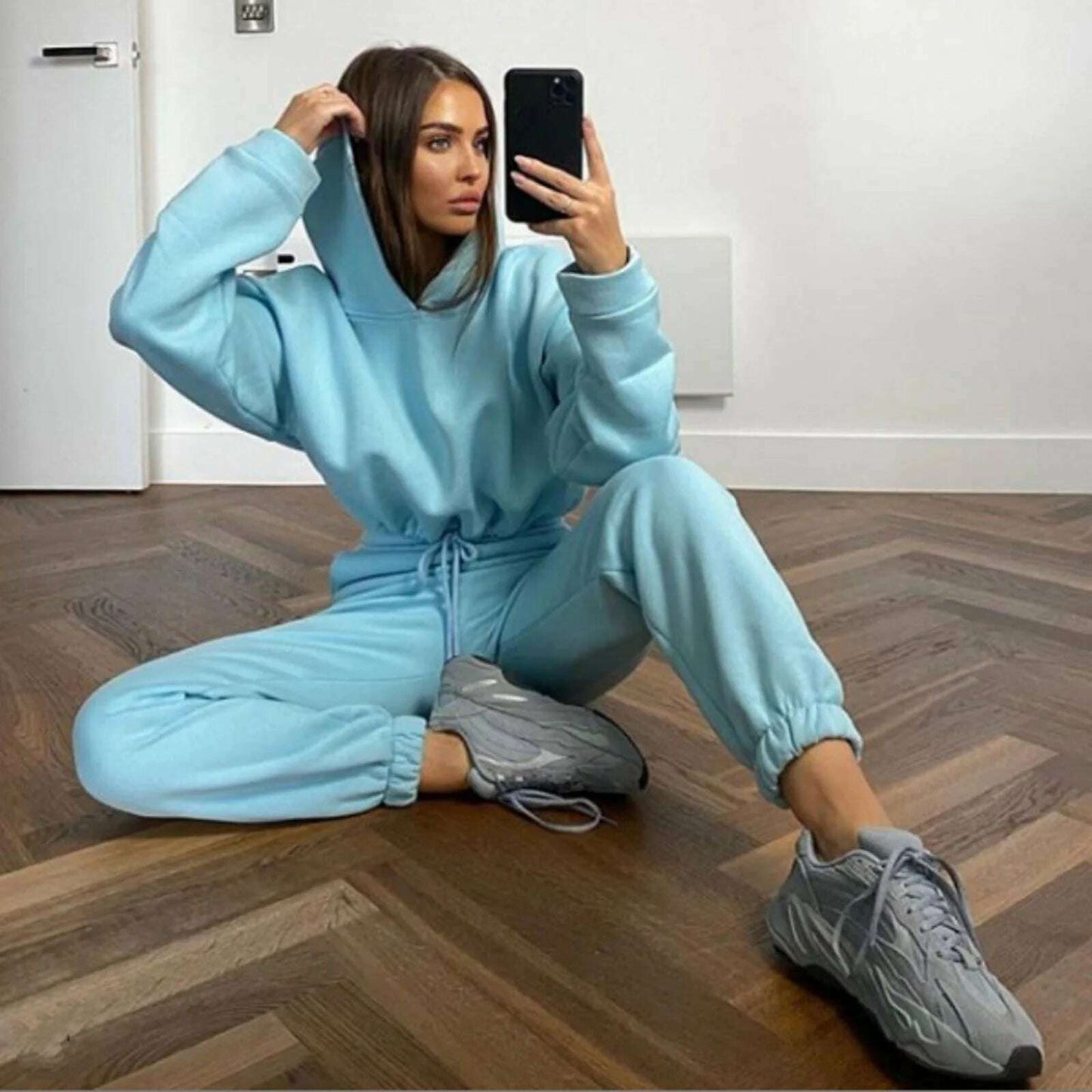 2024 Women's Casual Tracksuit, Hooded Sweatshirt & Pants Set