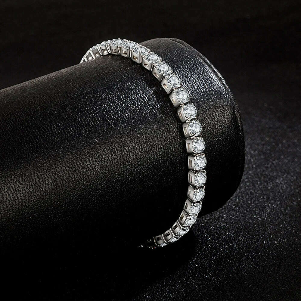 Lihong S925 Sterling Silver Zirconia Tennis Bracelet 4mm
