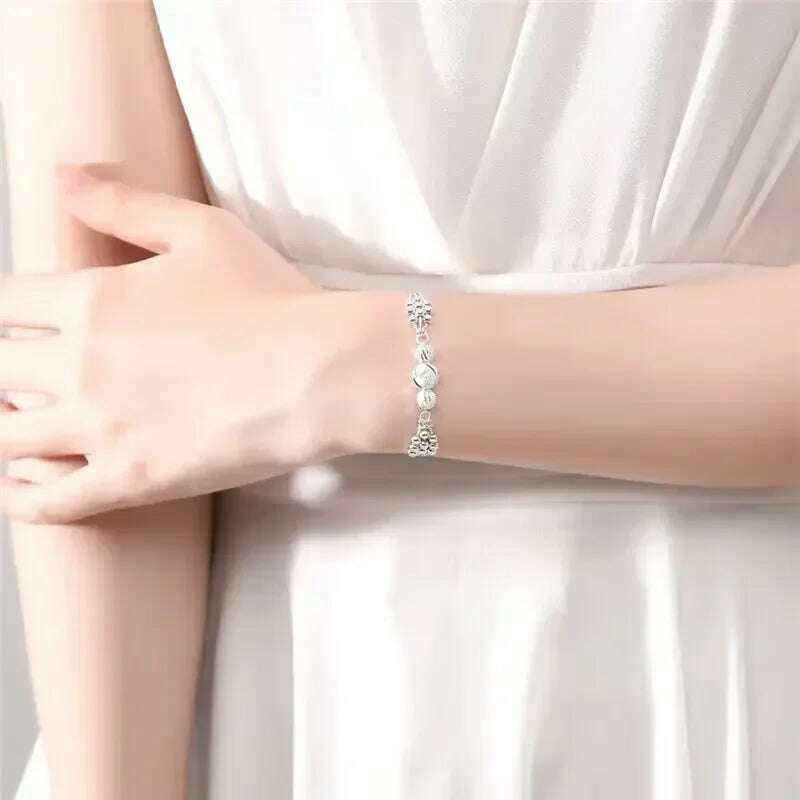 Luxury 925 Sterling Silver Adjustable Bracelet for Women