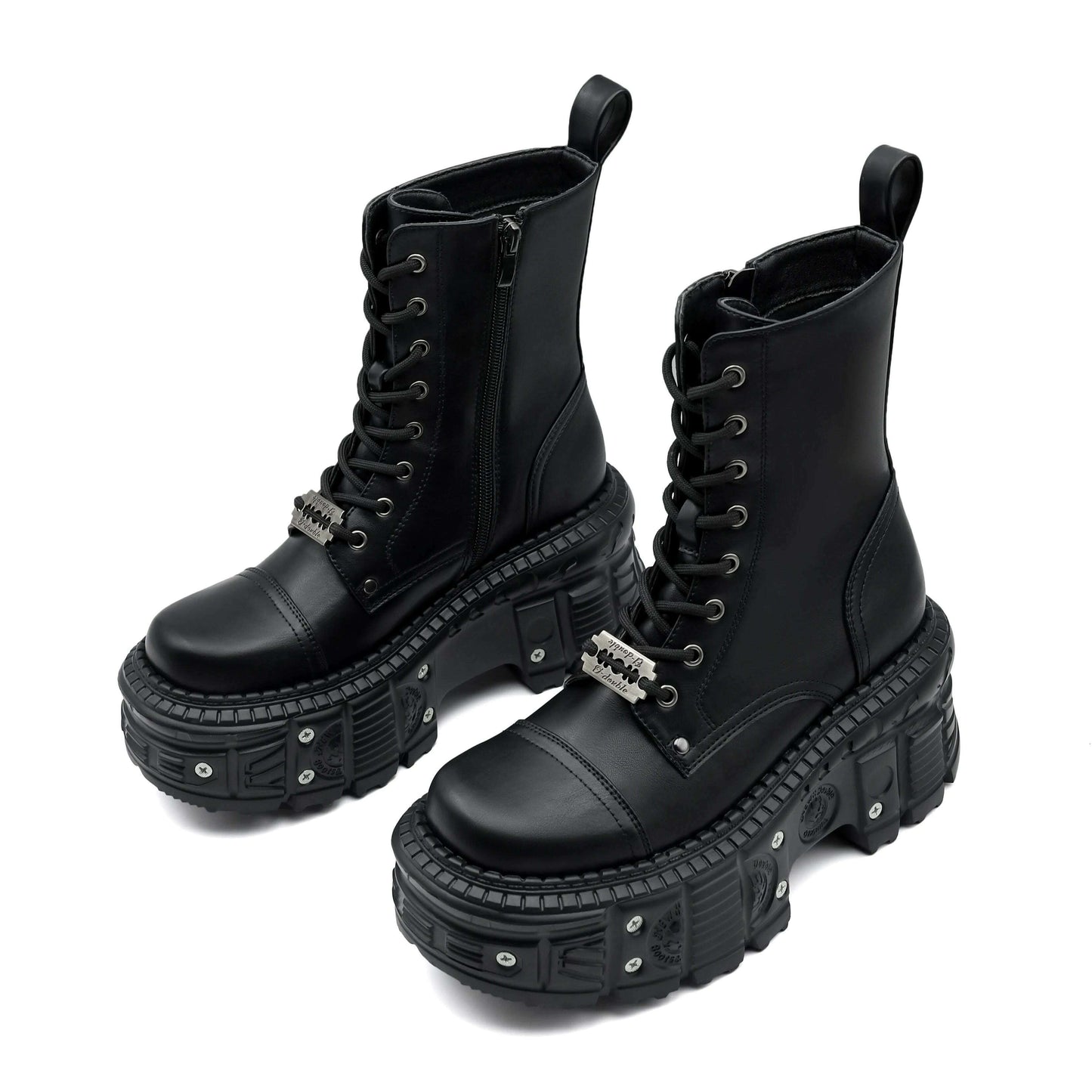 2024 U-DOUBLE Women's Punk Platform Ankle Boots