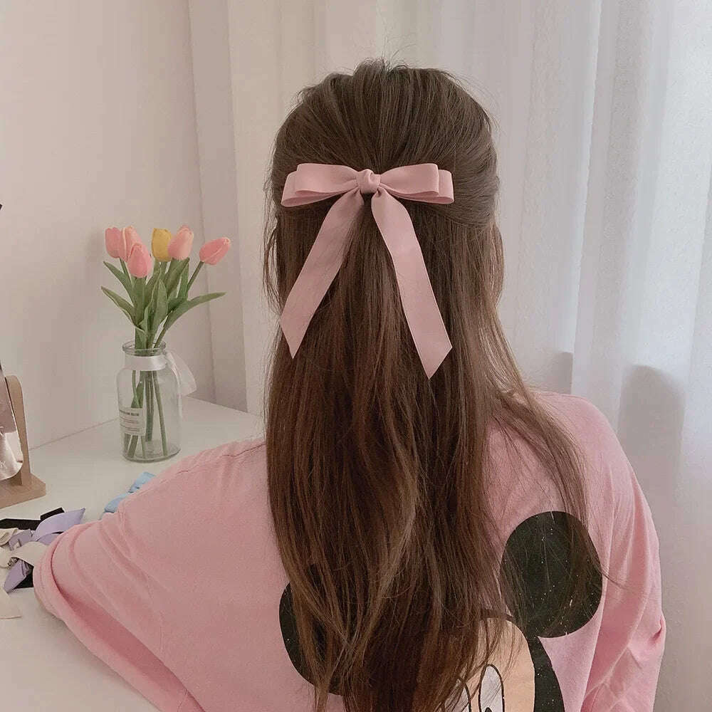 Elegant Fabric Hair Bow Hairpin