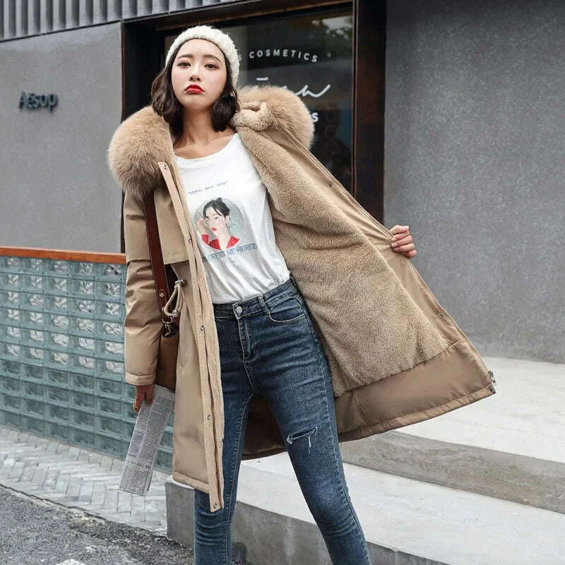 2024 Winter Parka – Hooded, Wool Liner, Fur Collar, Padded, 6XL