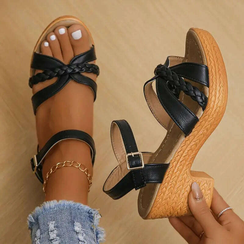 2024 Summer Ankle Strap High Heel Sandals - Platform Gladiator