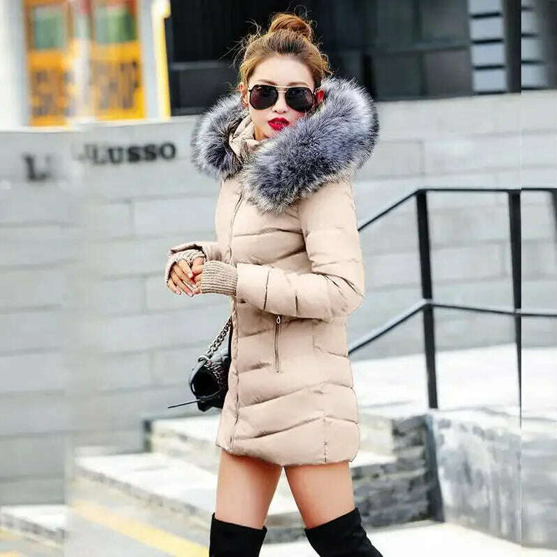 Fashion Slim Winter Jacket – Cotton Padded, Warm, Long Parka - D&M Boutique