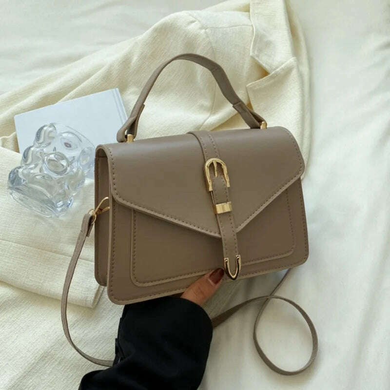 Minimalist Crossbody Bag with Top Handle - Simple & Chic