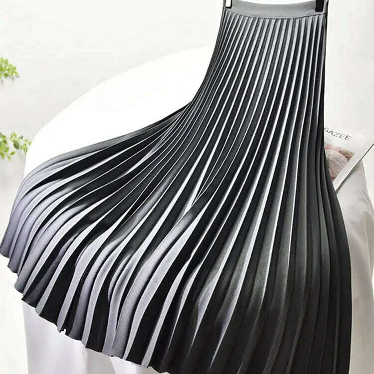 Designer Pleated Skirt – High Waist, Elegant, Luxury Fashion - D&M Boutique