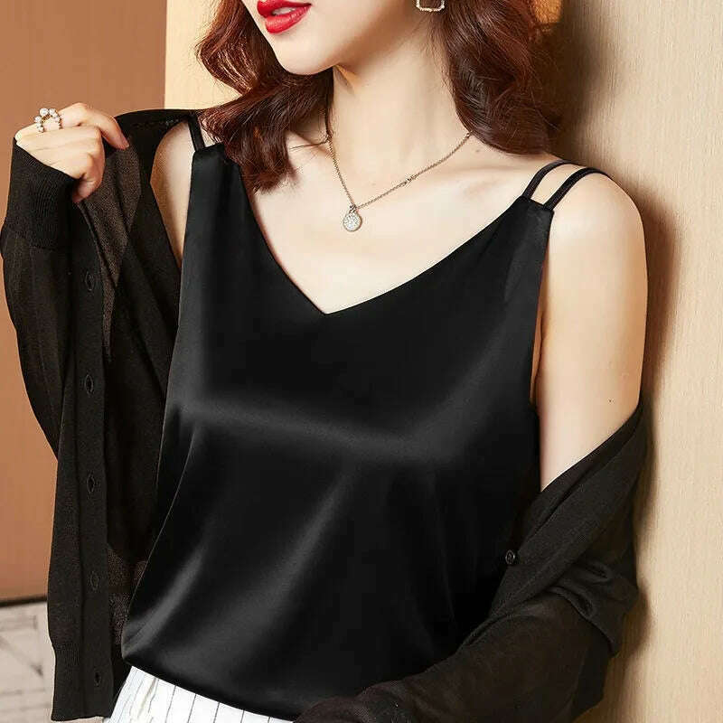 Ice Silk Sleeveless Tank – Casual Summer Streetwear Style