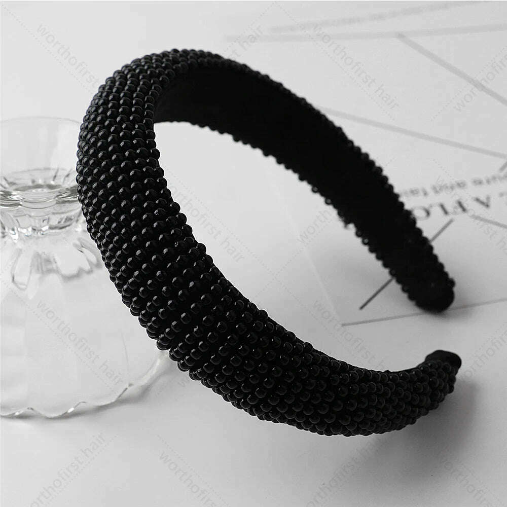 Hair Hoop with ABS Pearl Decoration for Women