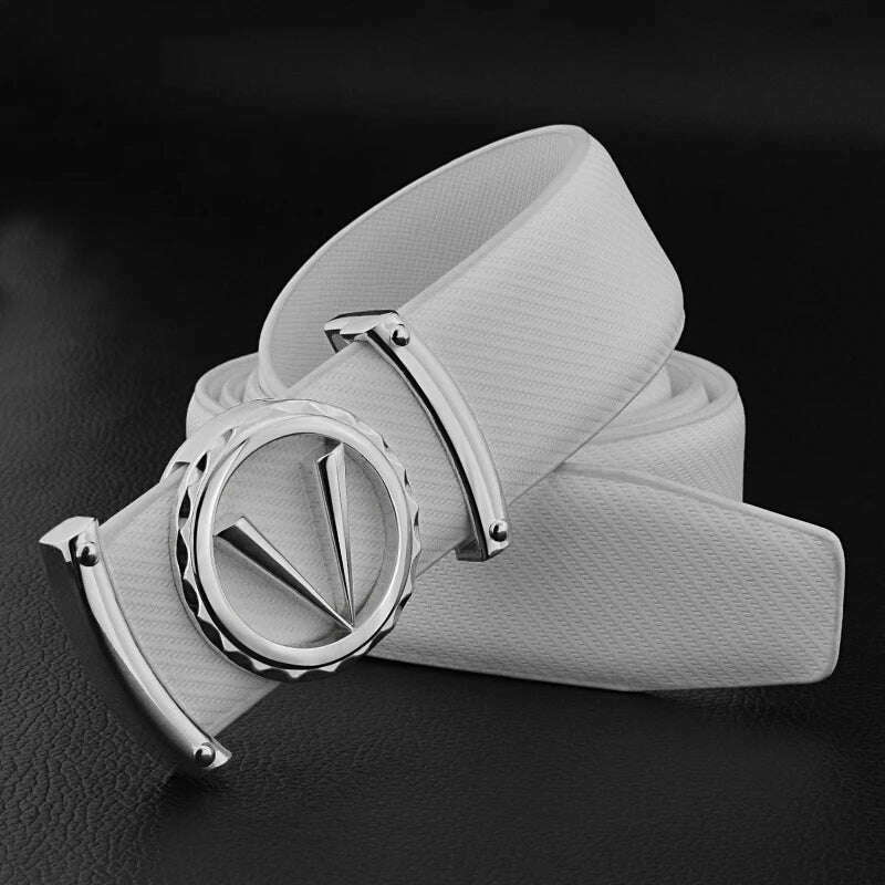 3.3cm Luxury Letter V Designer Leather Belt