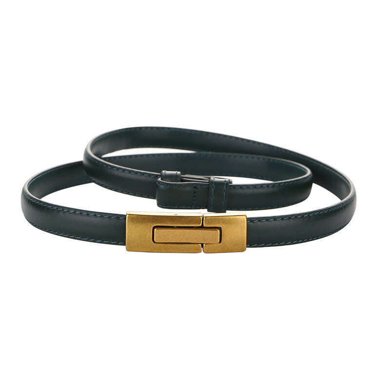 100% Natural Cowhide Genuine Leather Women’s Adjustable Belt