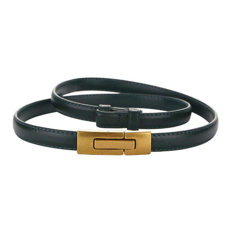 100% Natural Cowhide Genuine Leather Women’s Adjustable Belt