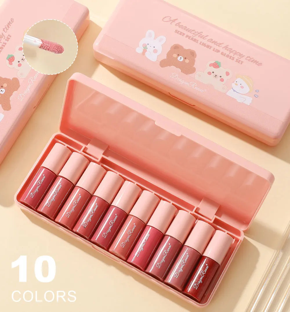 Dragon Ranee 10-Piece Glitter Lip Gloss Set