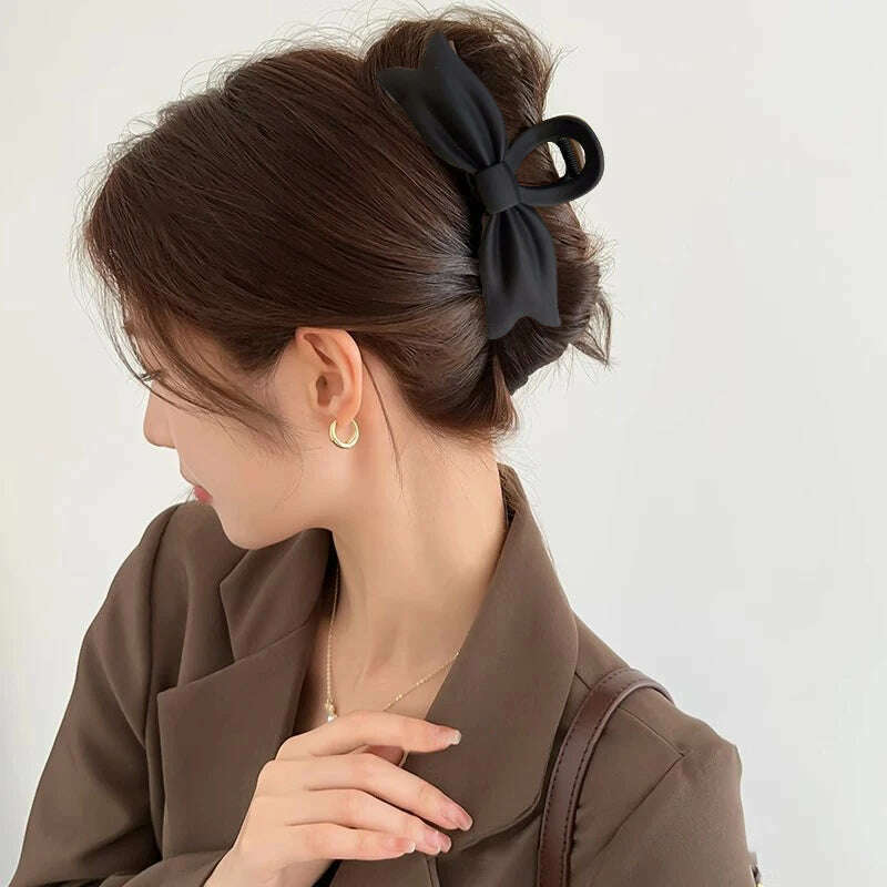 Large Black Letter Hair Clip.