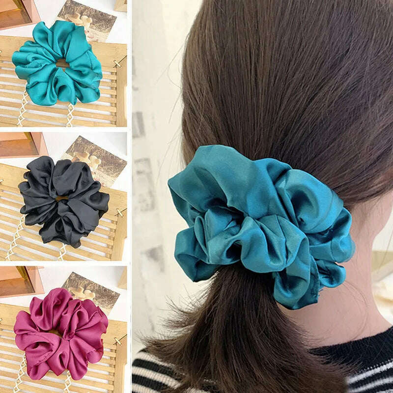 Silky Satin Hair Scrunchies for Women & Girls