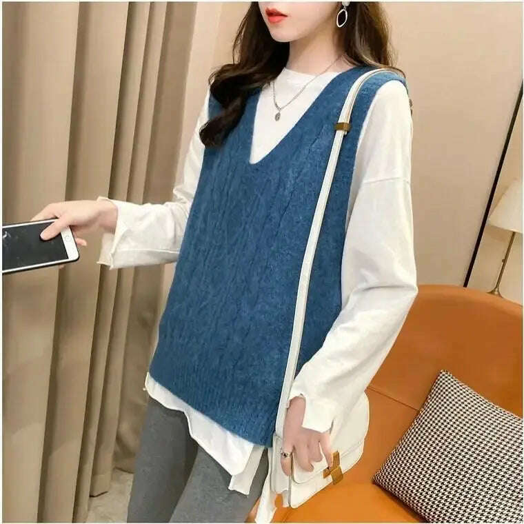2024 Women's Knitted Vest: V-Neck, Sleeveless Pullover - D&M Boutique