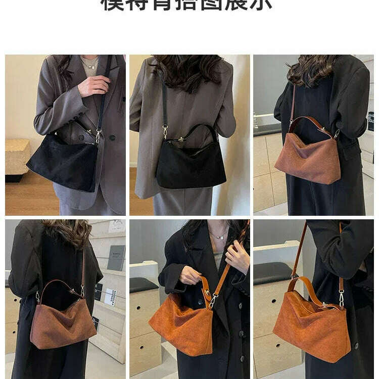 2024 Advanced Retro Textured Shoulder Bag - Large Capacity