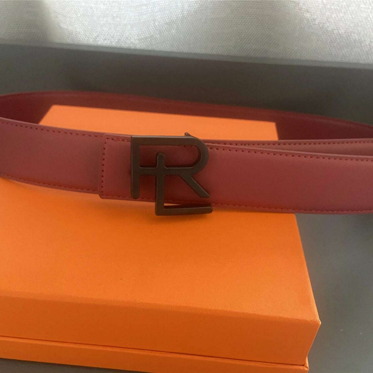 High-Quality Split Leather 3.8cm Belt with Metal Buckle